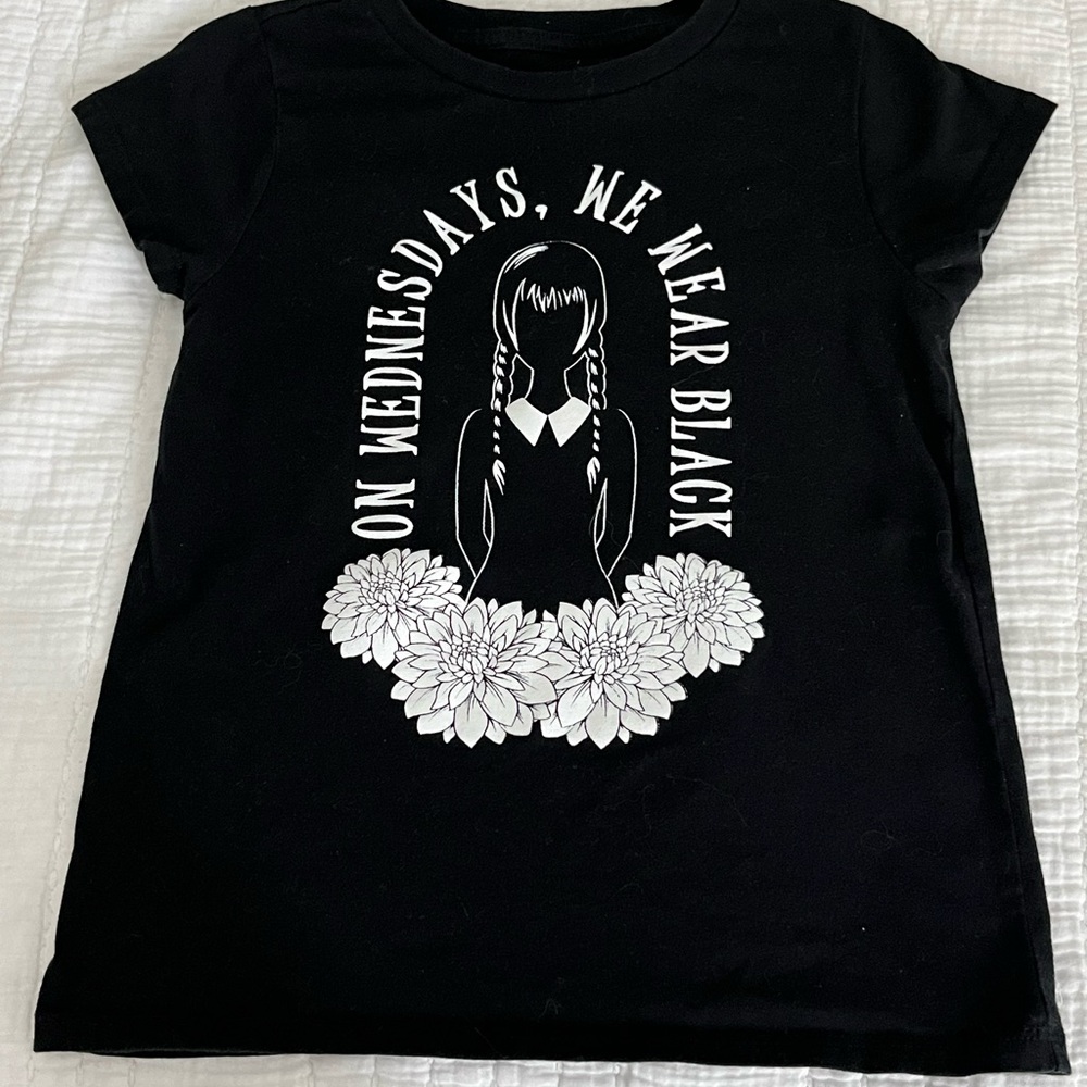 Black Short Sleeve Graphic Tee with Bold Design